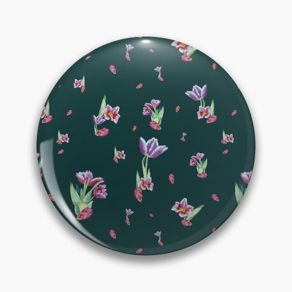 Item preview, Tulip red violet pattern bouquet turquoise designed and sold by Yana Mustafina | Boho Soulful Designs.