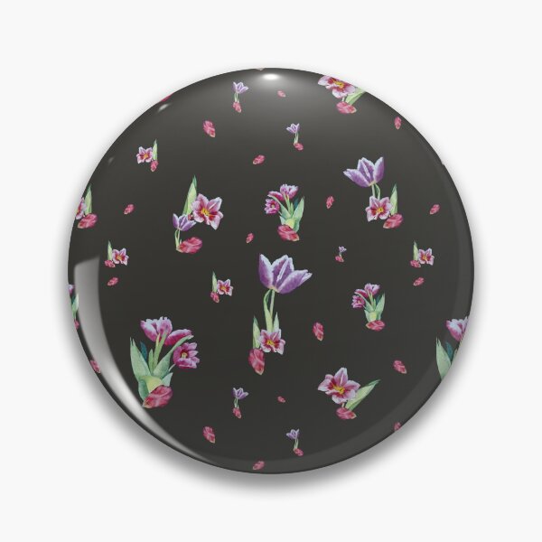 Item preview, Tulip red violet pattern bouquet grey designed and sold by Yana Mustafina | Boho Soulful Designs.