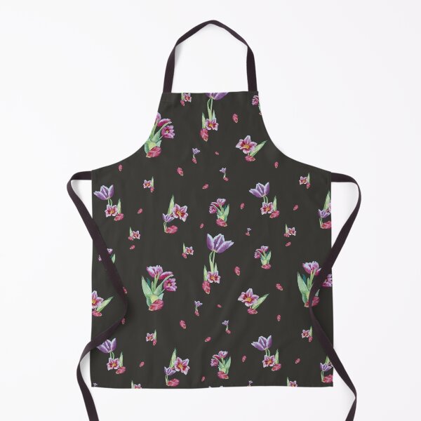 Item preview, Tulip red violet pattern bouquet grey designed and sold by Yana Mustafina | Boho Soulful Designs.