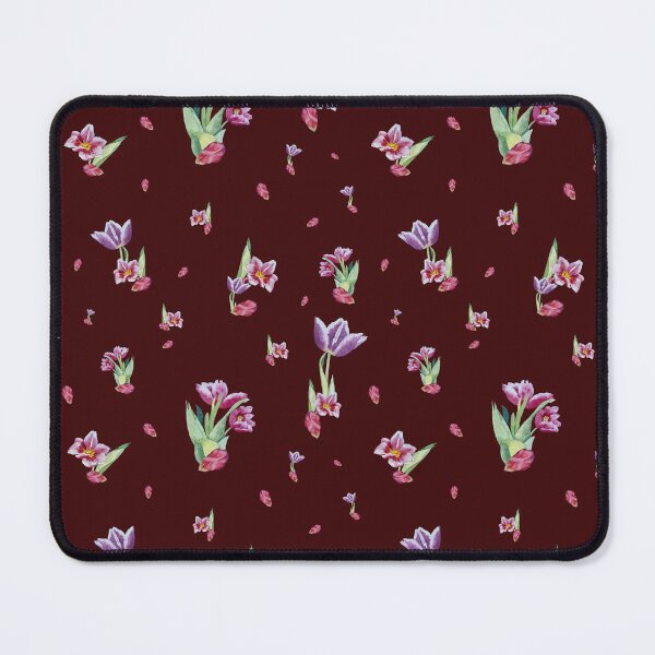 Item preview, Tulip red violet pattern bouquet red designed and sold by Yana Mustafina | Boho Soulful Designs.