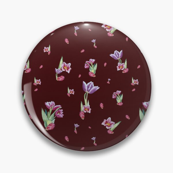Item preview, Tulip red violet pattern bouquet red designed and sold by Yana Mustafina | Boho Soulful Designs.