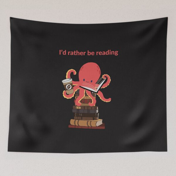 Item preview, I’d rather be reading octopus tentacles design  designed and sold by t1n3333.