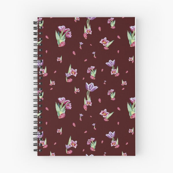 Item preview, Tulip red violet pattern bouquet red designed and sold by Yana Mustafina | Boho Soulful Designs.