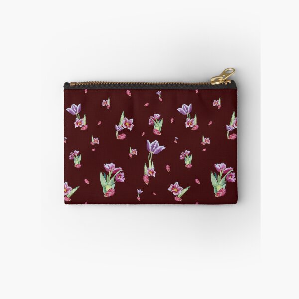 Item preview, Tulip red violet pattern bouquet red designed and sold by Yana Mustafina | Boho Soulful Designs.