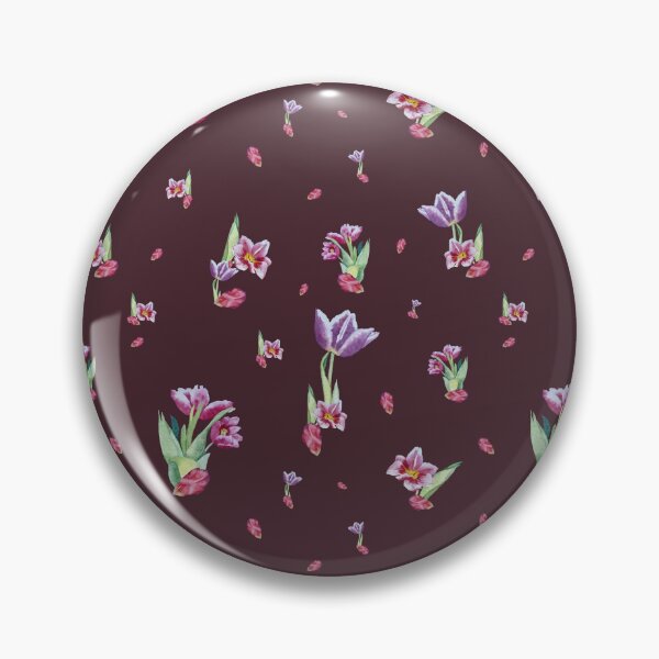 Item preview, Tulip red violet pattern bouquet plum designed and sold by Yana Mustafina | Boho Soulful Designs.