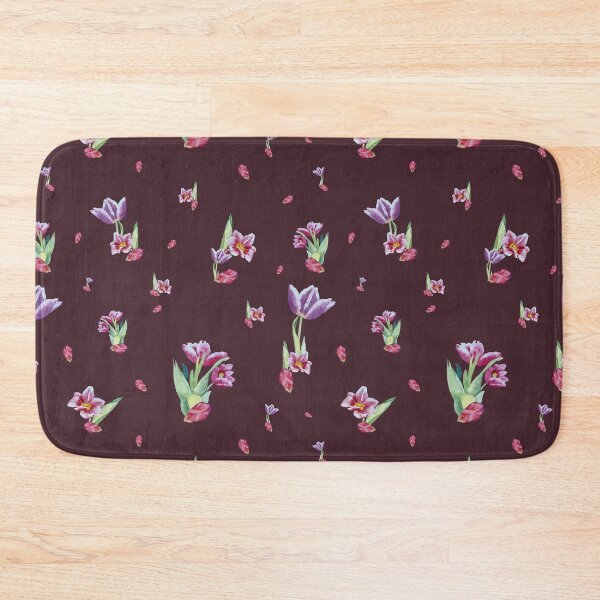Item preview, Tulip red violet pattern bouquet plum designed and sold by Yana Mustafina | Boho Soulful Designs.
