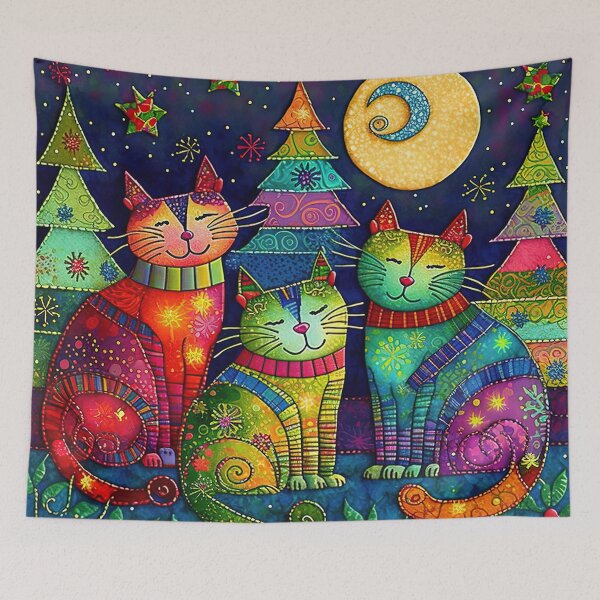 Item preview, Happy Friendly Colorful Cats 4 designed and sold by Juliascutecornr.