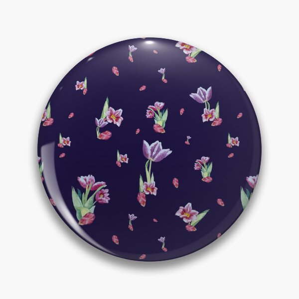 Item preview, Tulip red violet pattern bouquet violet designed and sold by Yana Mustafina | Boho Soulful Designs.