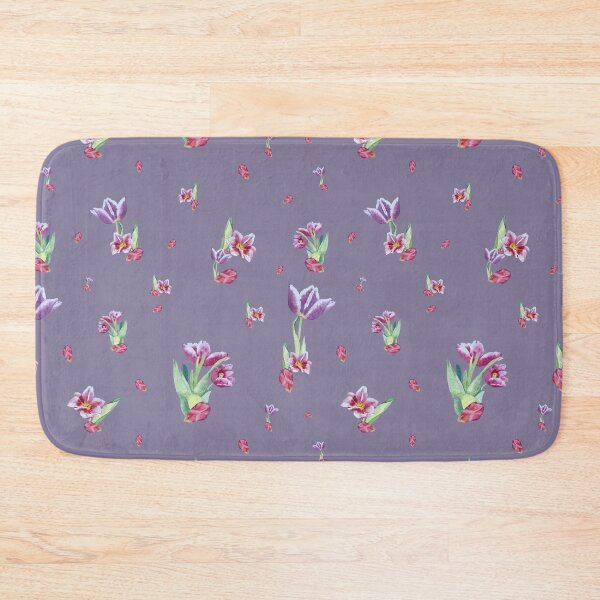 Item preview, Tulip red violet pattern bouquet purple designed and sold by Yana Mustafina | Boho Soulful Designs.