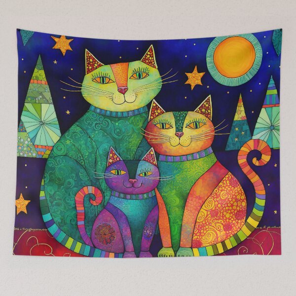 Item preview, Happy Friendly Colorful Cats 7 designed and sold by Juliascutecornr.