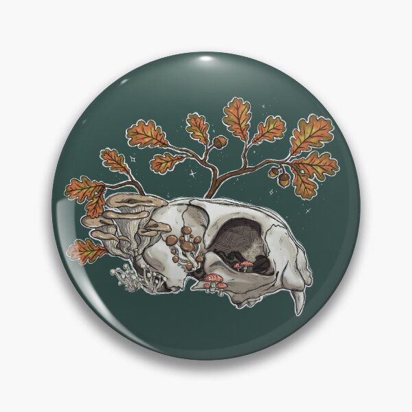 Item preview, Cat Skull Maxilla | Botanical Nature Pattern | Cat Skull Pattern (teal) designed and sold by Karli Mogen.