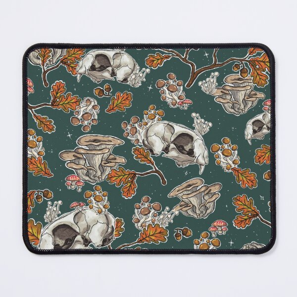 Item preview, Cat Skull Maxilla | Botanical Nature Pattern | Cat Skull Pattern (teal) designed and sold by Karli Mogen.