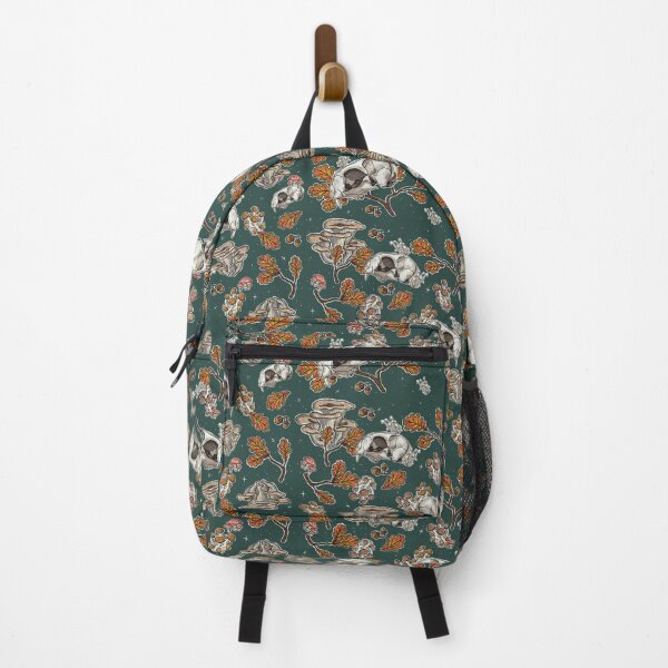 Item preview, Cat Skull Maxilla | Botanical Nature Pattern | Cat Skull Pattern (teal) designed and sold by Karli Mogen.