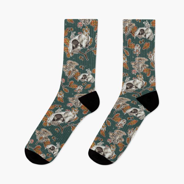 Item preview, Cat Skull Maxilla | Botanical Nature Pattern | Cat Skull Pattern (teal) designed and sold by Karli Mogen.