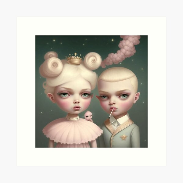 Bad boy and the Queen Art Print