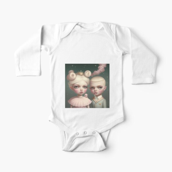 Bad boy and the Queen Long Sleeve Baby One-Piece
