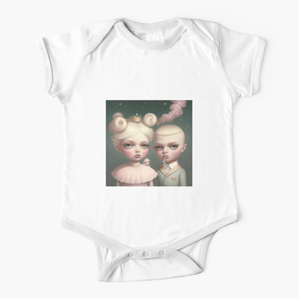 Bad boy and the Queen  Short Sleeve Baby One-Piece