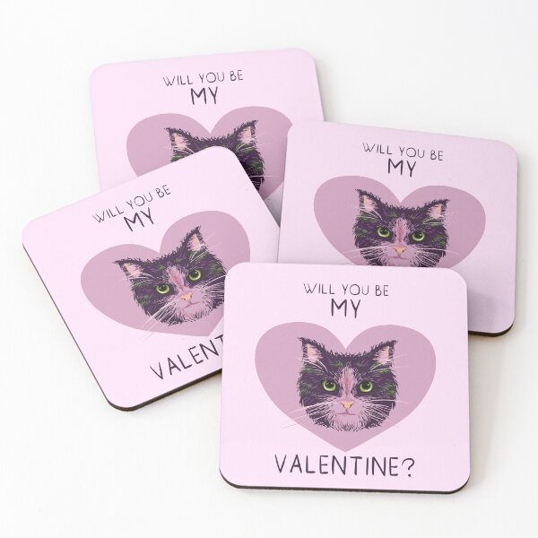 Item preview, Will You Be My Valentine Cat designed and sold by Fransyn.