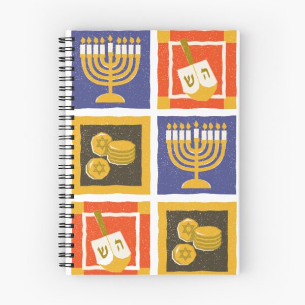 Item preview, Hanukkah Menorah Dreidel Gelt Pattern designed and sold by LanaGoodhelm.