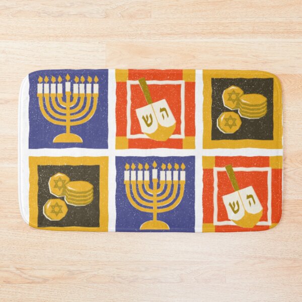 Item preview, Hanukkah Menorah Dreidel Gelt Pattern designed and sold by LanaGoodhelm.