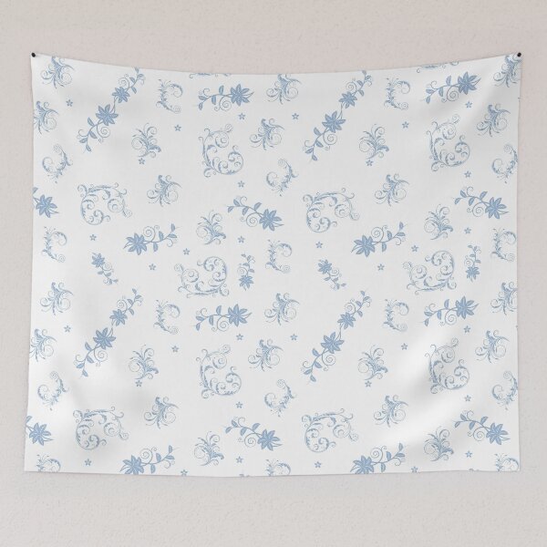Item preview, Blue Floral Pattern  designed and sold by ProhibitionStickers.