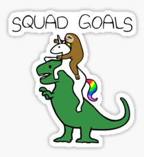 Buts de l'équipe (paresse, licorne, T-Rex) Sticker
