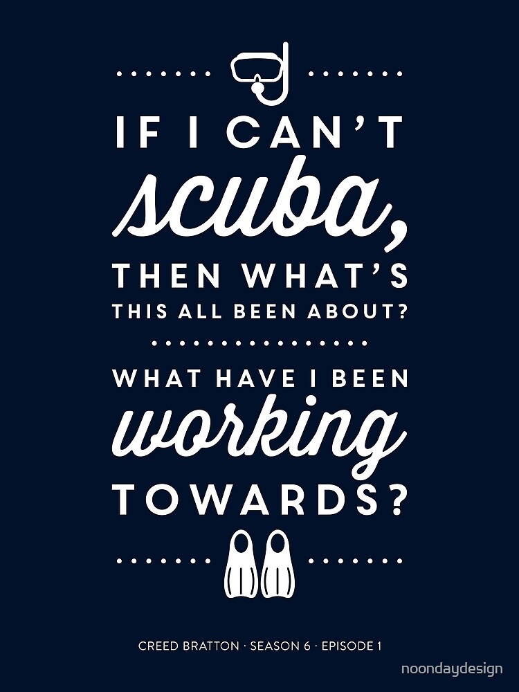 "The Office - Creed Bratton If I Can't Scuba" Framed Print by noondaydesign | Redbubble