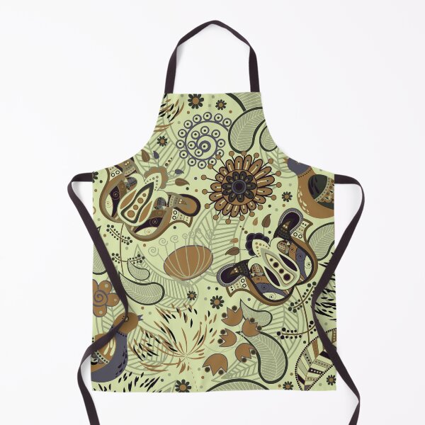 Item preview, Yellow and Brown Paisley Garden with Botanicals, Flowers and Birds designed and sold by OutshineAll.