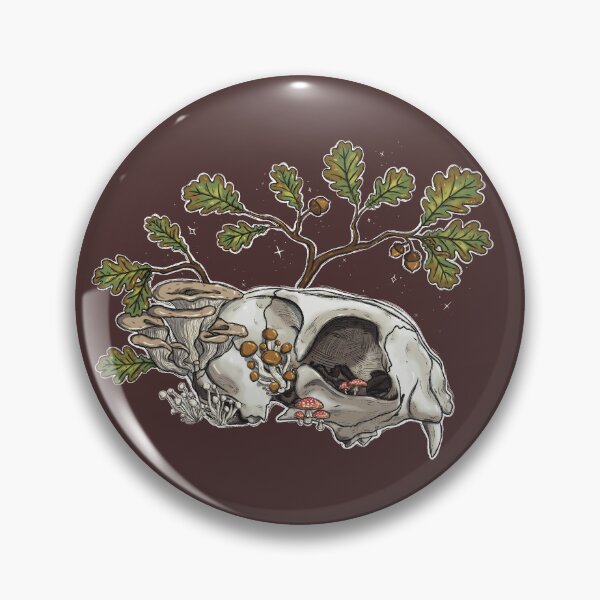 Item preview, Cat Skull Maxilla | Botanical Nature Pattern | Cat Skull Pattern (Burgundy) designed and sold by Karli Mogen.