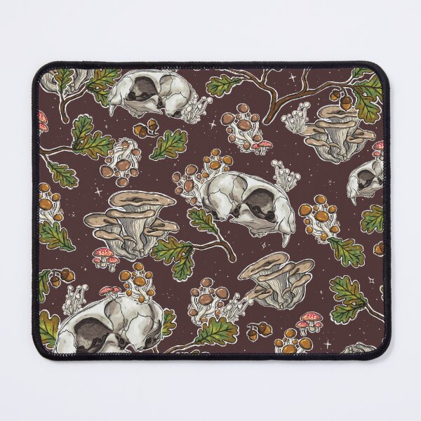 Item preview, Cat Skull Maxilla | Botanical Nature Pattern | Cat Skull Pattern (Burgundy) designed and sold by Karli Mogen.