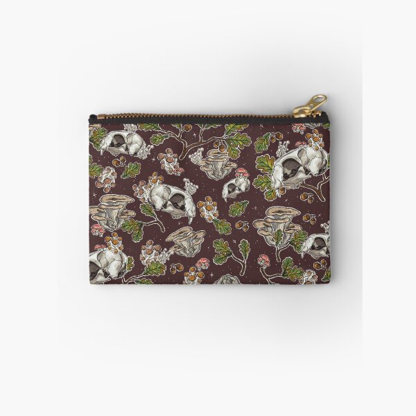 Item preview, Cat Skull Maxilla | Botanical Nature Pattern | Cat Skull Pattern (Burgundy) designed and sold by Karli Mogen.