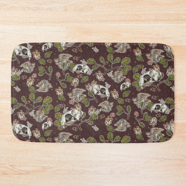Item preview, Cat Skull Maxilla | Botanical Nature Pattern | Cat Skull Pattern (Burgundy) designed and sold by Karli Mogen.