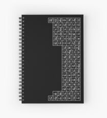 kpop periodic table (white ver) Spiral Notebook