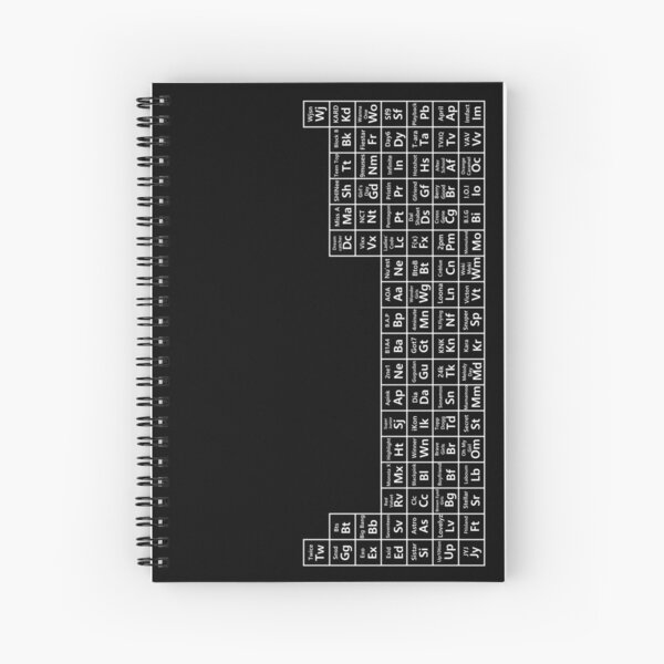 kpop periodic table (white ver) Spiral Notebook
