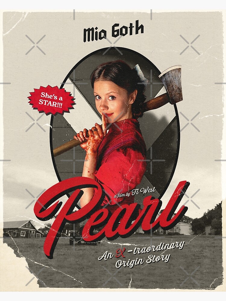 "Pearl Movie A24 B&W" Poster For Sale By Fallenalien1999 | Redbubble