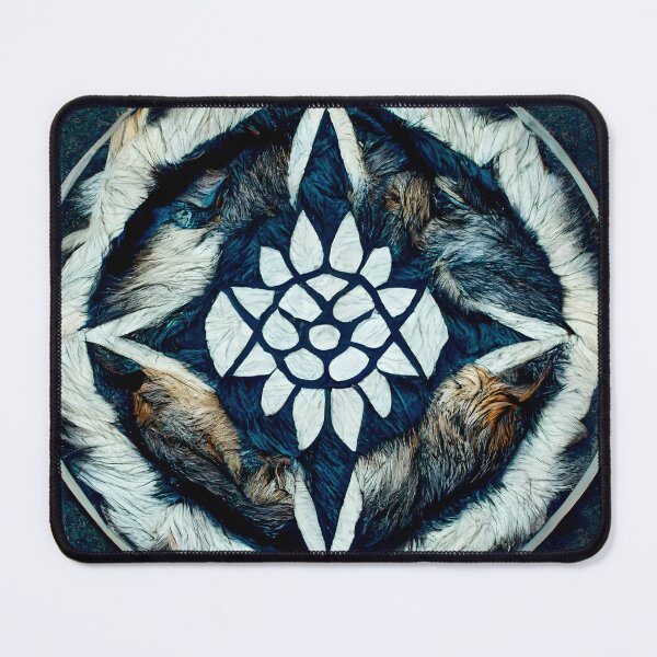 Item preview, The Mandala of the White Wolf - spiritual art spiritual artwork spirituality wellness well-being sacred geometry designed and sold by LvSoulCreations.