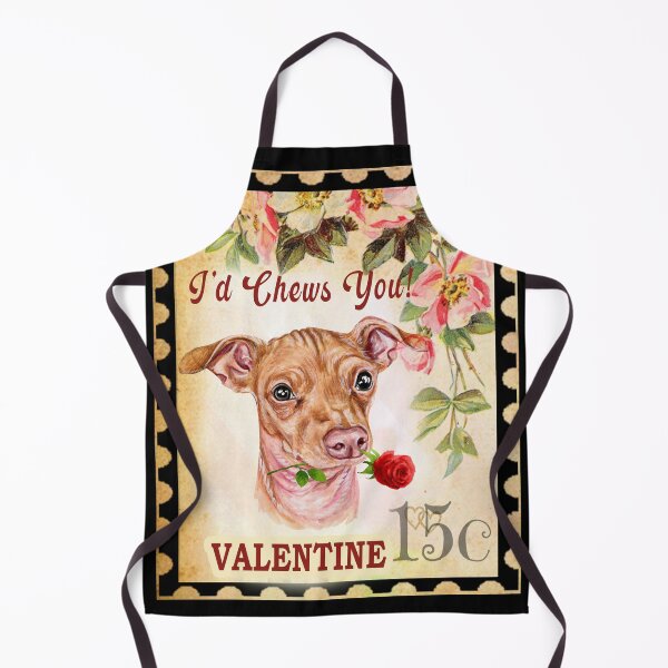 Item preview, Chiweenie Vintage Valentine Funny Dog With Rose designed and sold by Cuddlythopia.