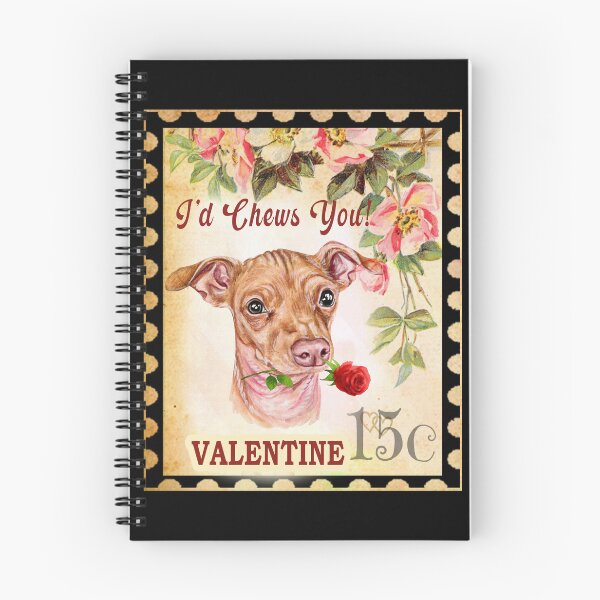 Item preview, Chiweenie Vintage Valentine Funny Dog With Rose designed and sold by Cuddlythopia.