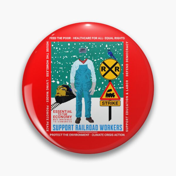 Item preview, PMD00097 Progressive Movement Designs Support Railroad Workers Christmas not ugly sweater for progressives designed and sold by ProgressiveLeft.