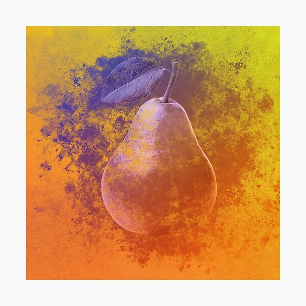 Item preview, Pear with paint splatters designed and sold by BorJam.