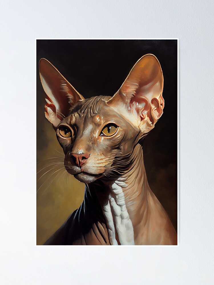 Peterbald Cat Oil paint