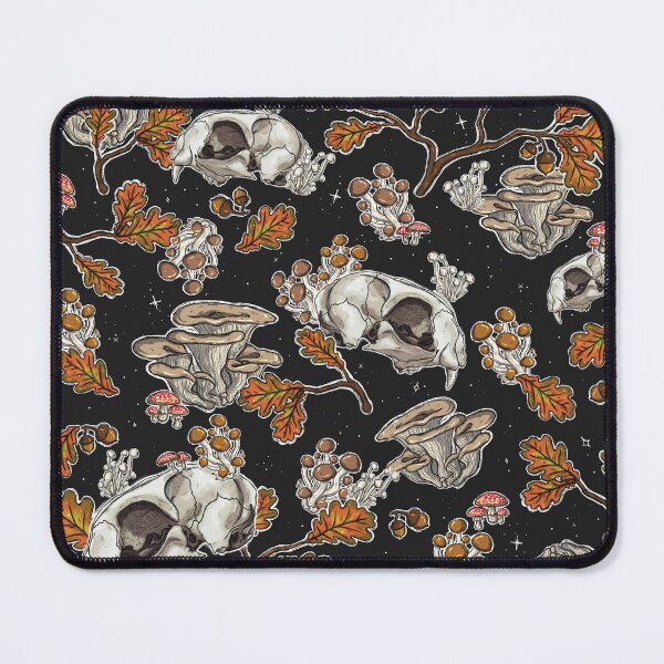 Item preview, Cat Skull Maxilla | Botanical Nature Pattern | Cat Skull Pattern (Black) designed and sold by Karli Mogen.