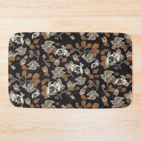 Item preview, Cat Skull Maxilla | Botanical Nature Pattern | Cat Skull Pattern (Black) designed and sold by Karli Mogen.