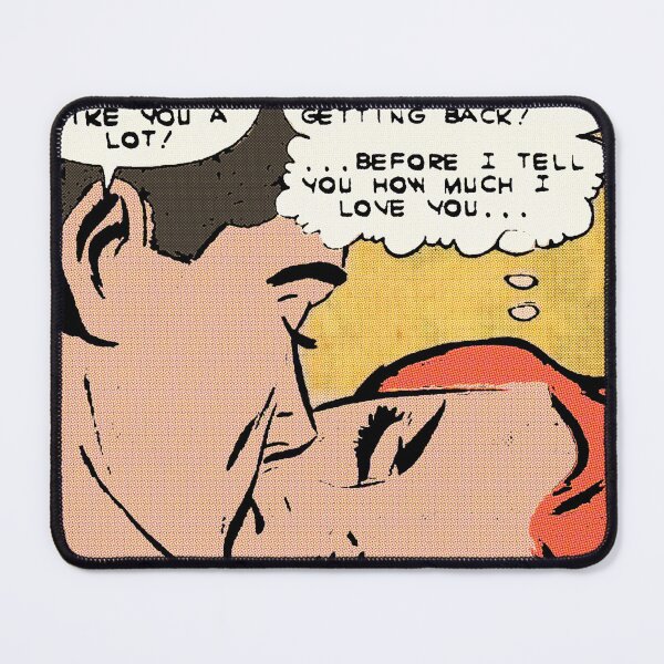Item preview, Comic couple | Kiss | Retro | Vintage | Lichtenstein Inspired designed and sold by spinolator.