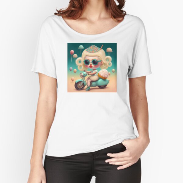 Motorbike Sweet Girl Relaxed Fit T-Shirt
