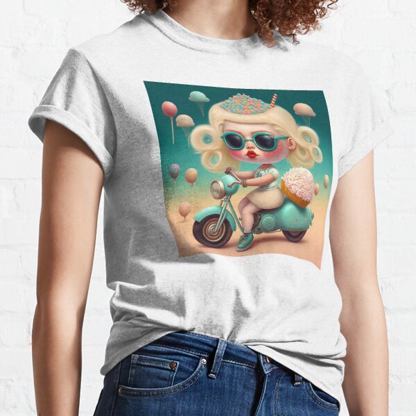 Motorbike Sweet Girl Classic T-Shirt