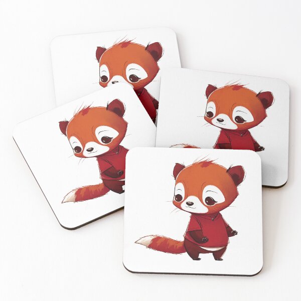 Item preview, Little cute red panda with big eyes designed and sold by badbug.