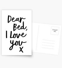 Dear Bed, I Love You x Postcards