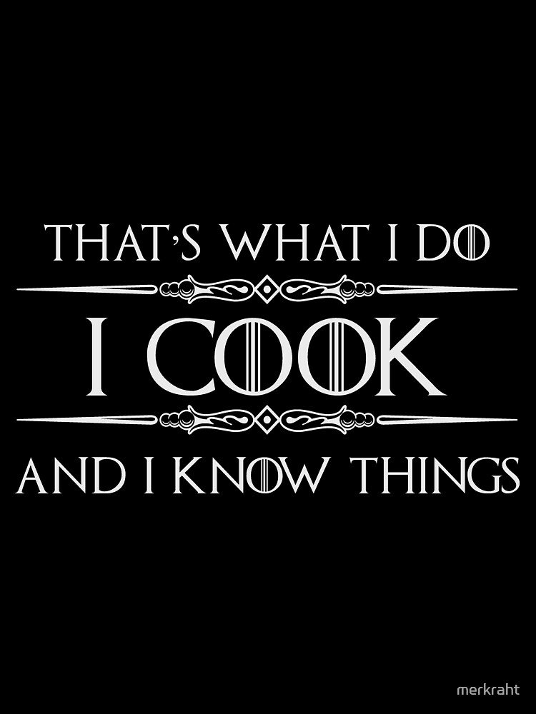 Cooking Gifts for Cooks & Chefs - I Cook and I Know Things Funny Gift Ideas  for Chef & Cooking Lovers Whether Restaurant of Home Cooker Zipper Pouch  for Sale by merkraht