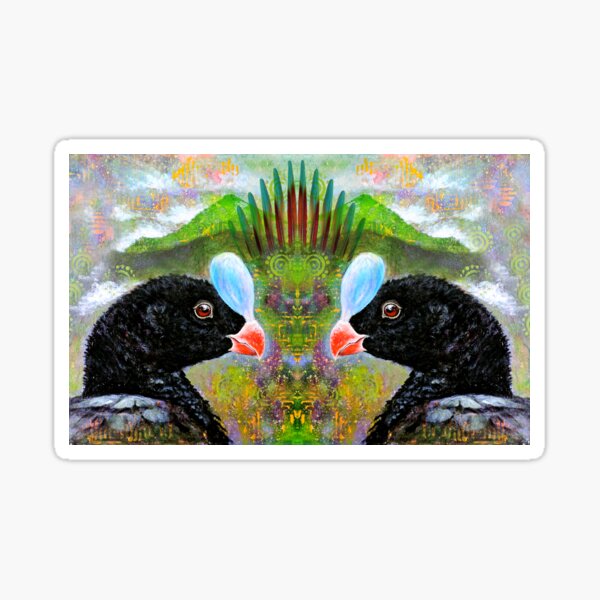 Indigenous Sira Curassow / Pauji de Sira Indigena Pegatina
